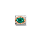 Composable Classic OVAL FACETED WITH RICH SETT G in Çelik Ve 9k Altın Mavi