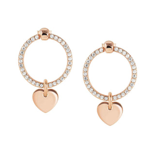 Chic&Charm - Küpe - Rose altın kalp