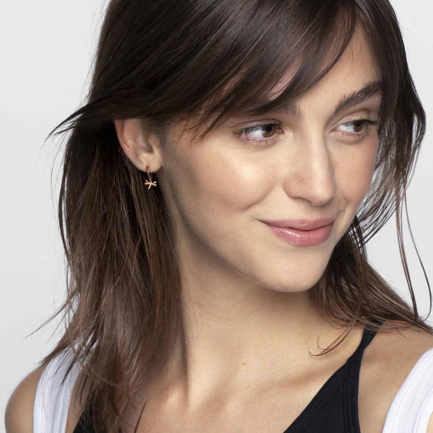 Chic&Charm - Küpe - Rose altın kalp