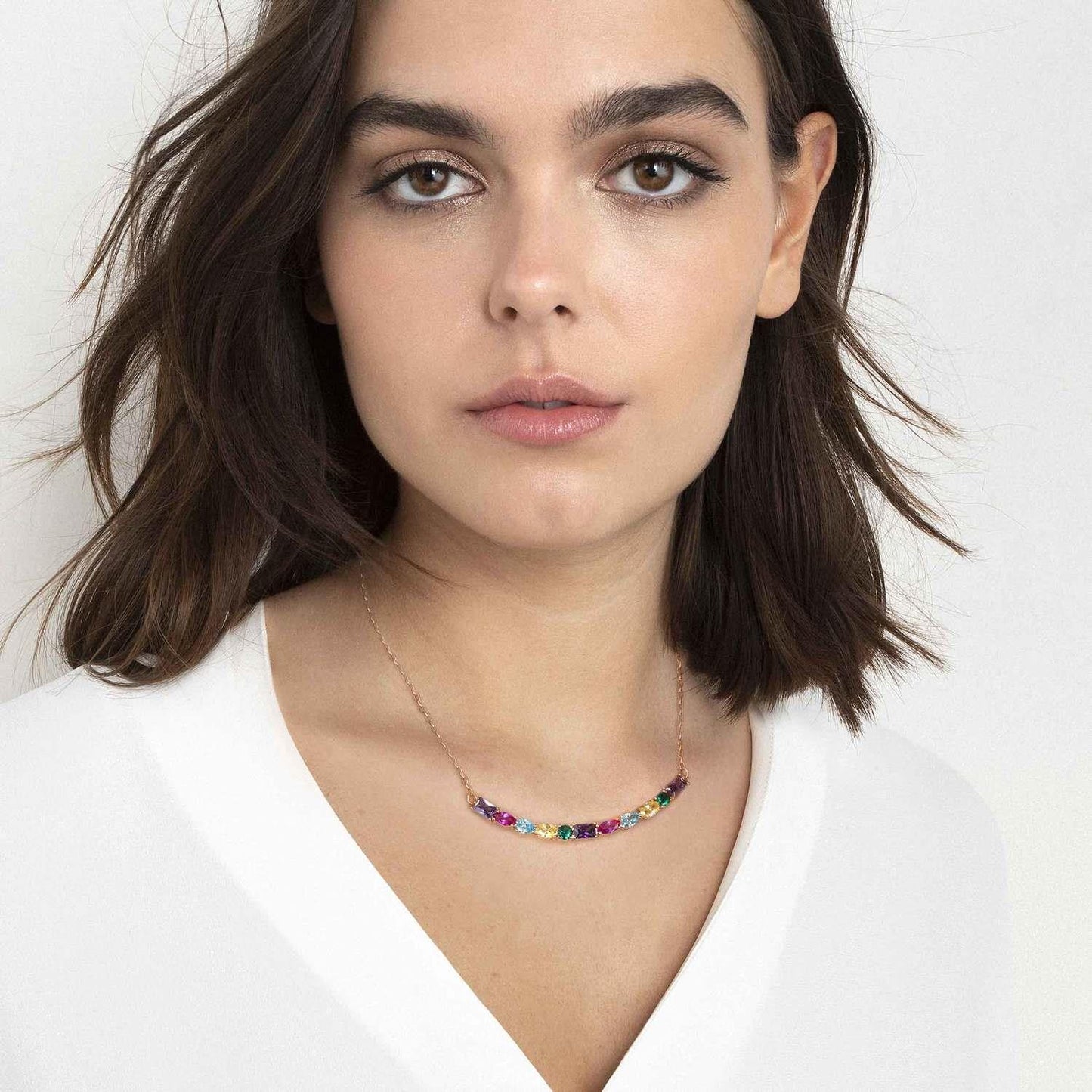 Colour Wave - Kolye - Karışık pembe altın yüzgeç,