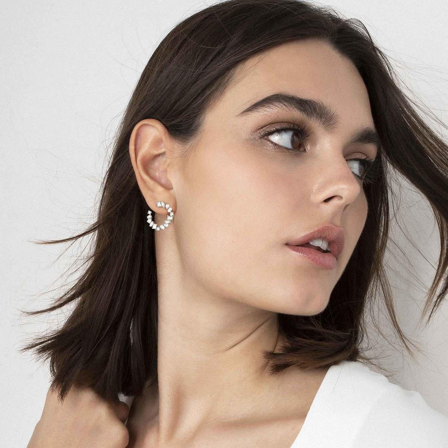 Colour Wave - Küpe - Beyaz gümüş kaplama