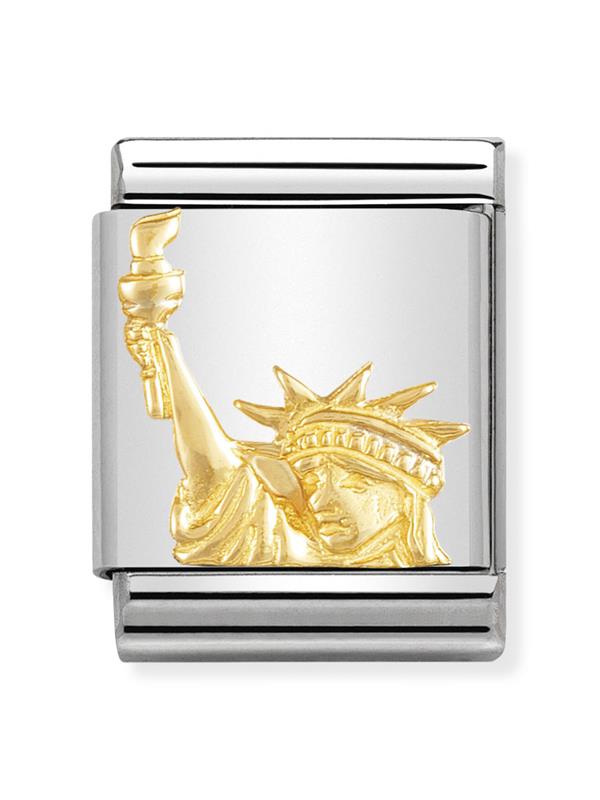 Composable Big Dekoratif Link - Kabartma Anıtlar - Statue of Liberty -  18K Altın