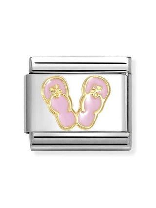 Composable CL SYMBOLS steel , Cubic zirconia and 925 sterling silver Raised hearts and WHITE cz