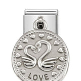 Composable Classic Dekoratif Charm - Charm Dilekler - Aşk - (08 LOVE) 925 Gümüş