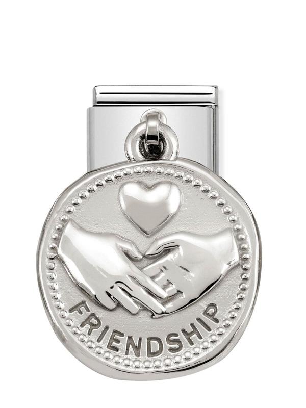 Composable Classic Dekoratif Charm - Charm Dilekler - Dostluk - (04 FRIENDSHIP) 925 Gümüş