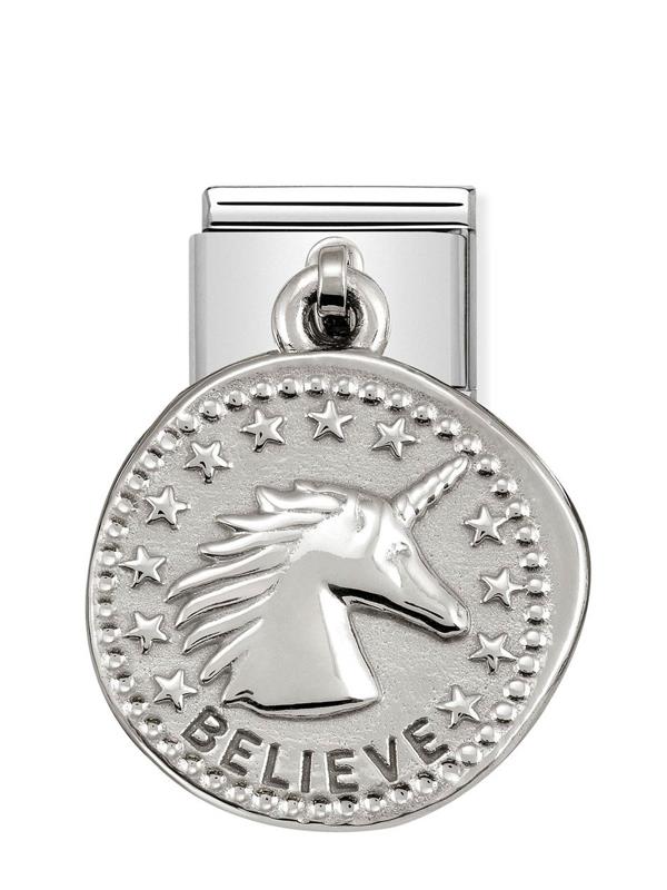 Composable Classic Dekoratif Charm - Charm Dilekler - İnanmak - (02 BELIEVE) 925 Gümüş