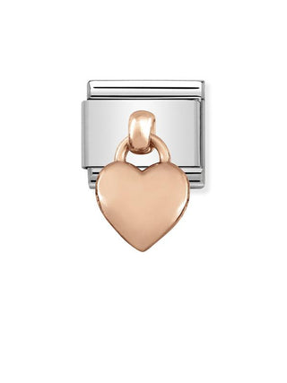 Composable Classic Dekoratif Charm - Charm - Kalp - (01 Heart) 9K Rose Altın