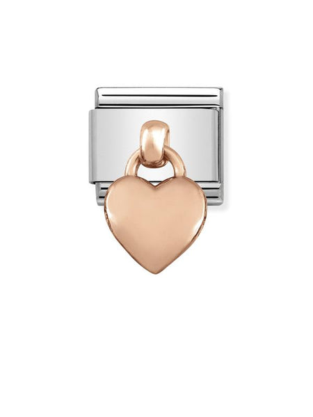 Composable Classic Dekoratif Charm - Charm - Kalp - (01 Heart) 9K Rose Altın