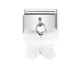 Composable Classic Dekoratif Charm - Charm Kristal  - Beyaz - (10 White)