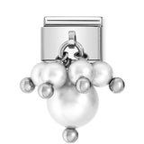 Composable Classic Dekoratif Charm - Charm Kristal İnci - Beyaz İnci -  İnci