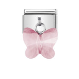 Composable Classic Dekoratif Charm - Charm Kristal  - Pembe - (11 Pink)