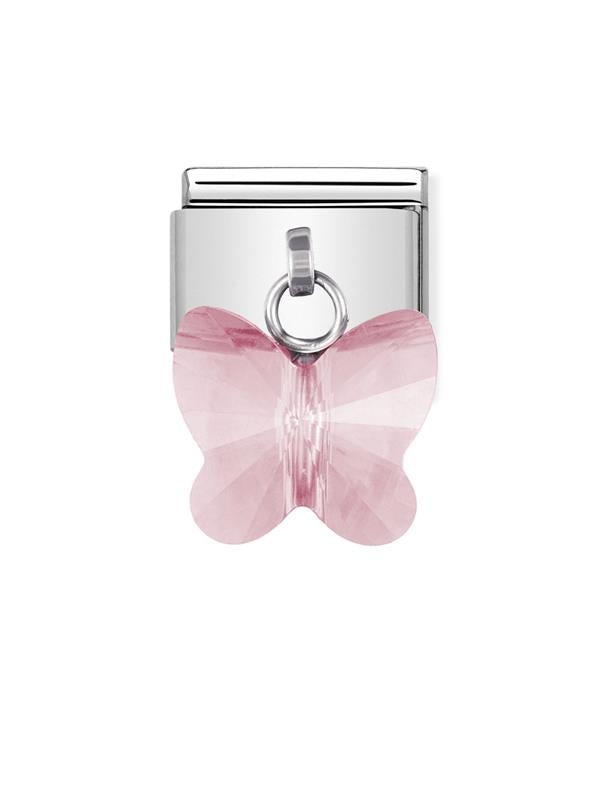 Composable Classic Dekoratif Charm - Charm Kristal  - Pembe - (11 Pink)