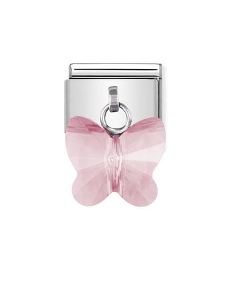 Composable Classic Dekoratif Charm - Charm Kristal  - Pembe - (11 Pink)