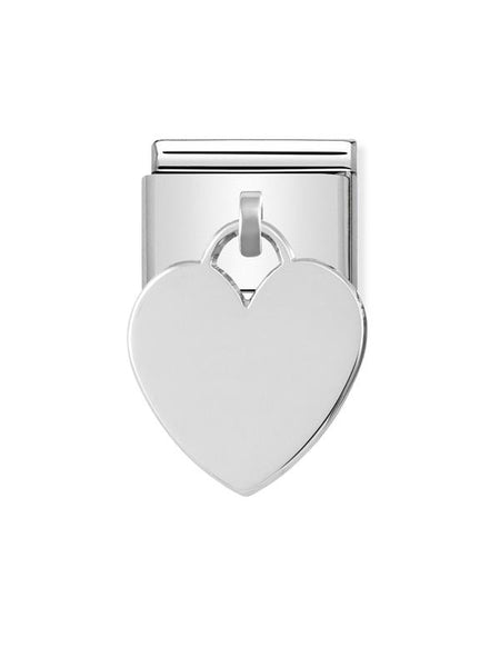 Composable Classic Dekoratif Charm - Charm Plakalar - Kalp - (02 Pendant Heart) 925 Gümüş