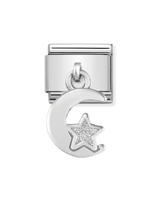 Composable Classic Dekoratif Charm - Charm Semboller - Ay ve Yıldız -  925 Gümüş
