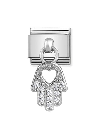 Composable Classic Dekoratif Charm - Charm Semboller - Fatimanın eli -  925 Gümüş