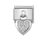 Composable Classic Dekoratif Charm - Charm Semboller - Kalp - (01 Heart) 925 Gümüş