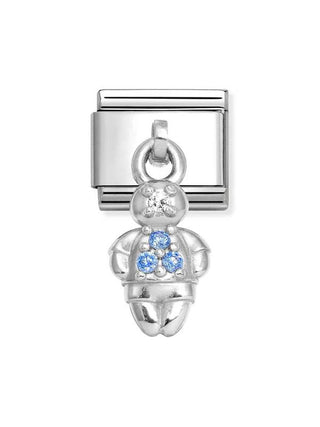 Composable Classic Dekoratif Charm - Charm Semboller - Mavi çocuk -  925 Gümüş