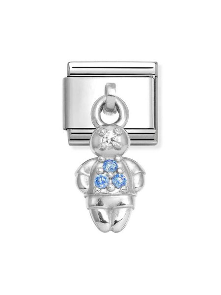 Composable Classic Dekoratif Charm - Charm Semboller - Mavi çocuk -  925 Gümüş