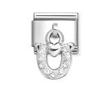 Composable Classic Dekoratif Charm - Charm Semboller - Nal -  925 Gümüş