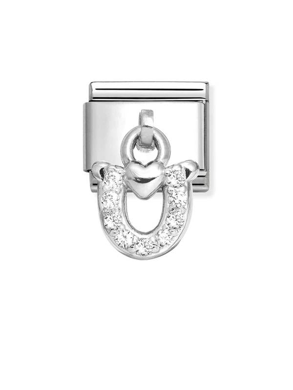 Composable Classic Dekoratif Charm - Charm Semboller - Nal -  925 Gümüş