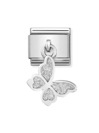 Composable Classic Dekoratif Charm - Charm Semboller - Parıltılı kelebek -  925 Gümüş
