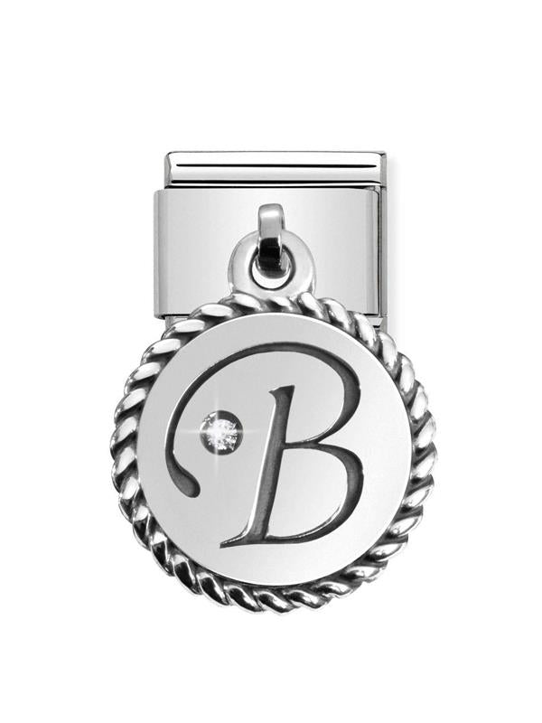 Composable Classic Dekoratif Charm - Charm Yazılar - B - (02 B) 925 Gümüş