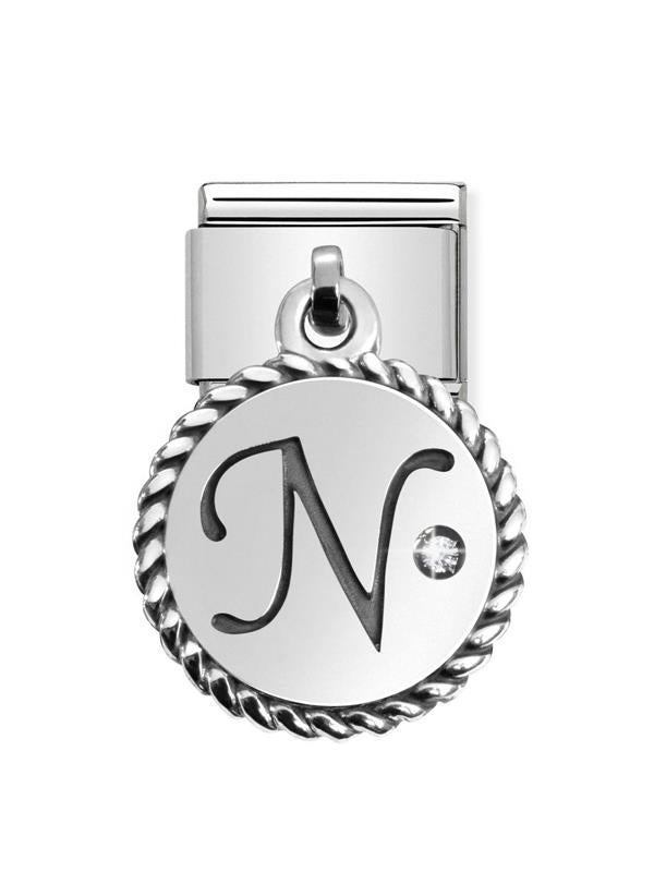 Composable Classic Dekoratif Charm - Charm Yazılar - N - (14 N) 925 Gümüş