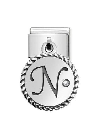 Composable Classic Dekoratif Charm - Charm Yazılar - N - (14 N) 925 Gümüş