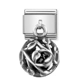 Composable Classic Dekoratif Charm - Charm Yuvarlak Kafes - Geometrik Taşlı -  925 Gümüş