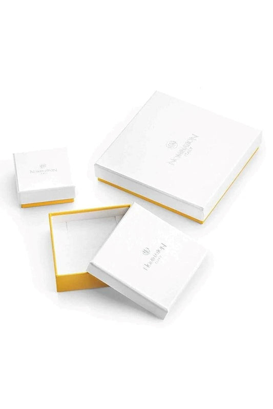 Composable Classic Dekoratif Link - Aşk - Beyaz Çift Kalp -  18K Altın