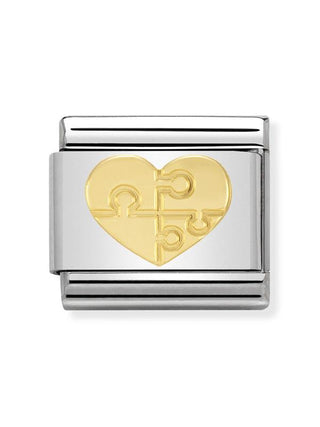 Composable Classic Dekoratif Link - Aşk - Bulmaca ile Kalp -  18K Altın