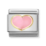 Composable Classic Dekoratif Link - Aşk - Pembe kalp - (21 Pink heart) 18K Altın