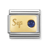 Composable Classic Dekoratif Link - Ay Taşları - Eylül Safir -  18K Altın
