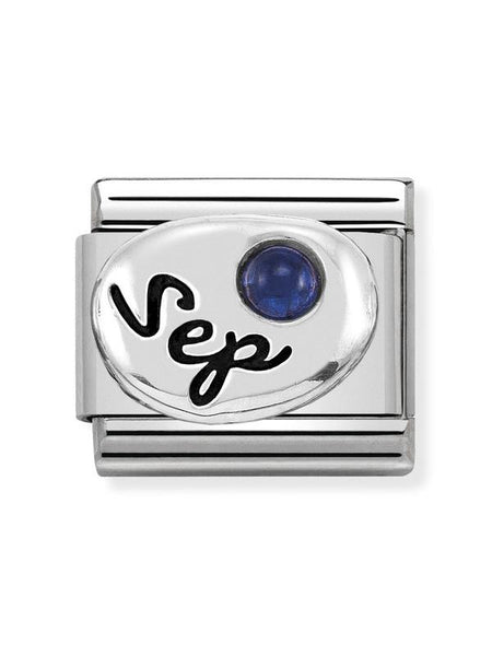 Composable Classic Dekoratif Link - Ay Taşları - Eylül Safir -  925 Gümüş