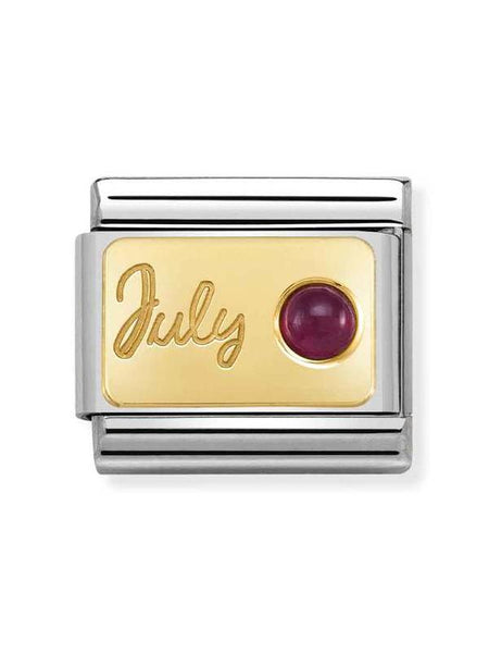 Composable Classic Dekoratif Link - Ay Taşları - Temmuz Yakut - (07 July RUBY) 18K Altın