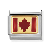 Composable Classic Dekoratif Link - Bayraklar Amerika - KANADA - (05 CANADA) 18K Altın