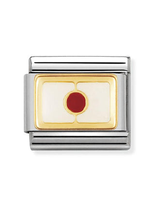 Composable Classic Dekoratif Link - Bayraklar Asya - JAPONYA - (01 JAPAN) 18K Altın