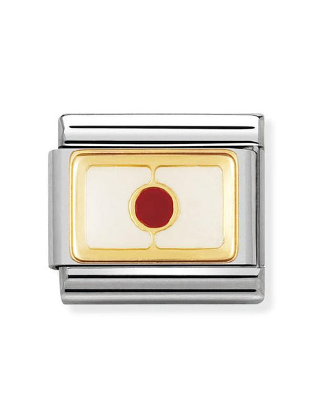 Composable Classic Dekoratif Link - Bayraklar Asya - JAPONYA - (01 JAPAN) 18K Altın