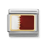 Composable Classic Dekoratif Link - Bayraklar Asya - Katar - (18 QATAR) 18K Altın