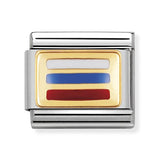 Composable Classic Dekoratif Link - Bayraklar Asya - RUSYA - (12 RUSSIA) 18K Altın
