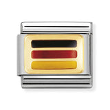Composable Classic Dekoratif Link - Bayraklar Avrupa - ALMANYA - (14 GERMANY) 18K Altın