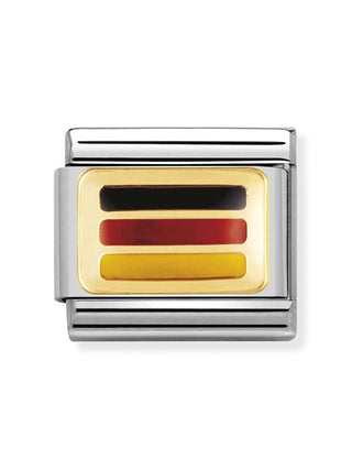 Composable Classic Dekoratif Link - Bayraklar Avrupa - ALMANYA - (14 GERMANY) 18K Altın