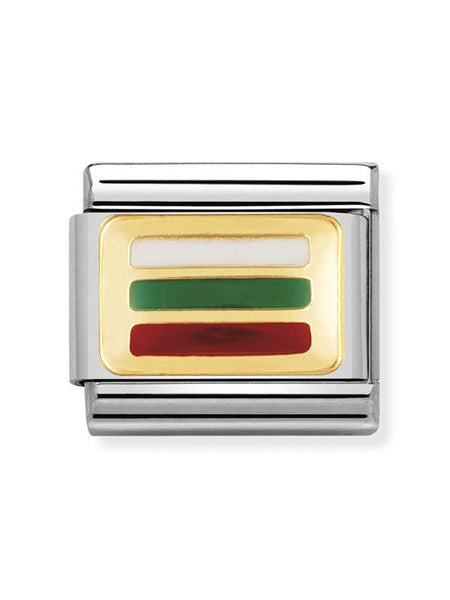 Composable Classic Dekoratif Link - Bayraklar Avrupa - BULGARİSTAN -  18K Altın