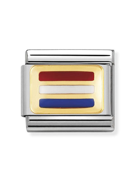 Composable Classic Dekoratif Link  Bayraklar Avrupa  Hollanda  12 HOLLAND 18K Altın