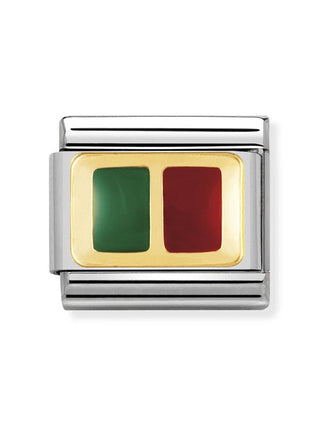 Composable Classic Dekoratif Link - Bayraklar Avrupa - PORTEKİZ - (17 PORTUGAL) 18K Altın