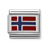 Composable Classic Dekoratif Link - Bayraklar - Norveç - (09 Norway) 925 Gümüş