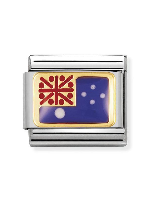 Composable Classic Dekoratif Link - Bayraklar Okyanusya - AVUSTRALYA -  18K Altın