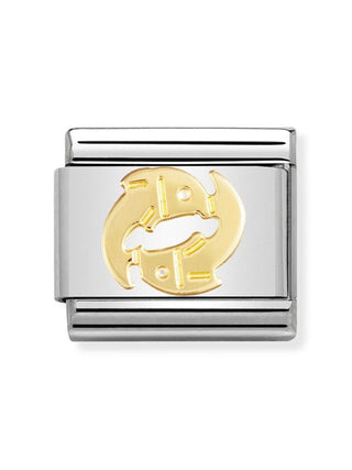 Composable Classic Dekoratif Link - Burçlar - Balık - (12 Pisces) 18K Altın