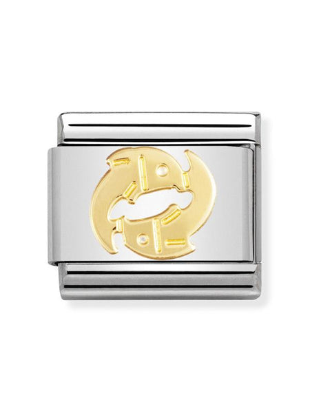 Composable Classic Dekoratif Link - Burçlar - Balık - (12 Pisces) 18K Altın